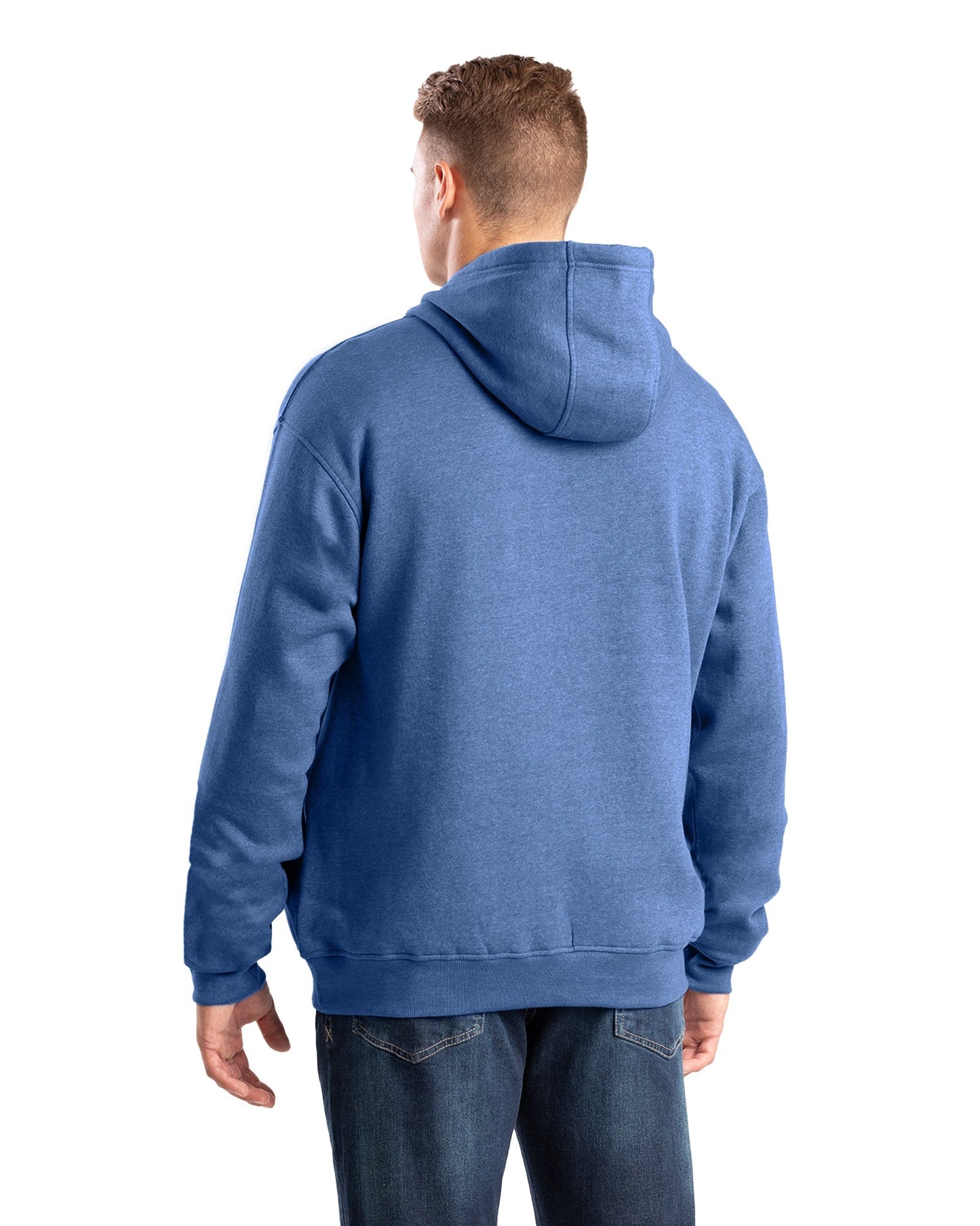 Men's Zippered Pocket Hooded Pullover Sweatshirt