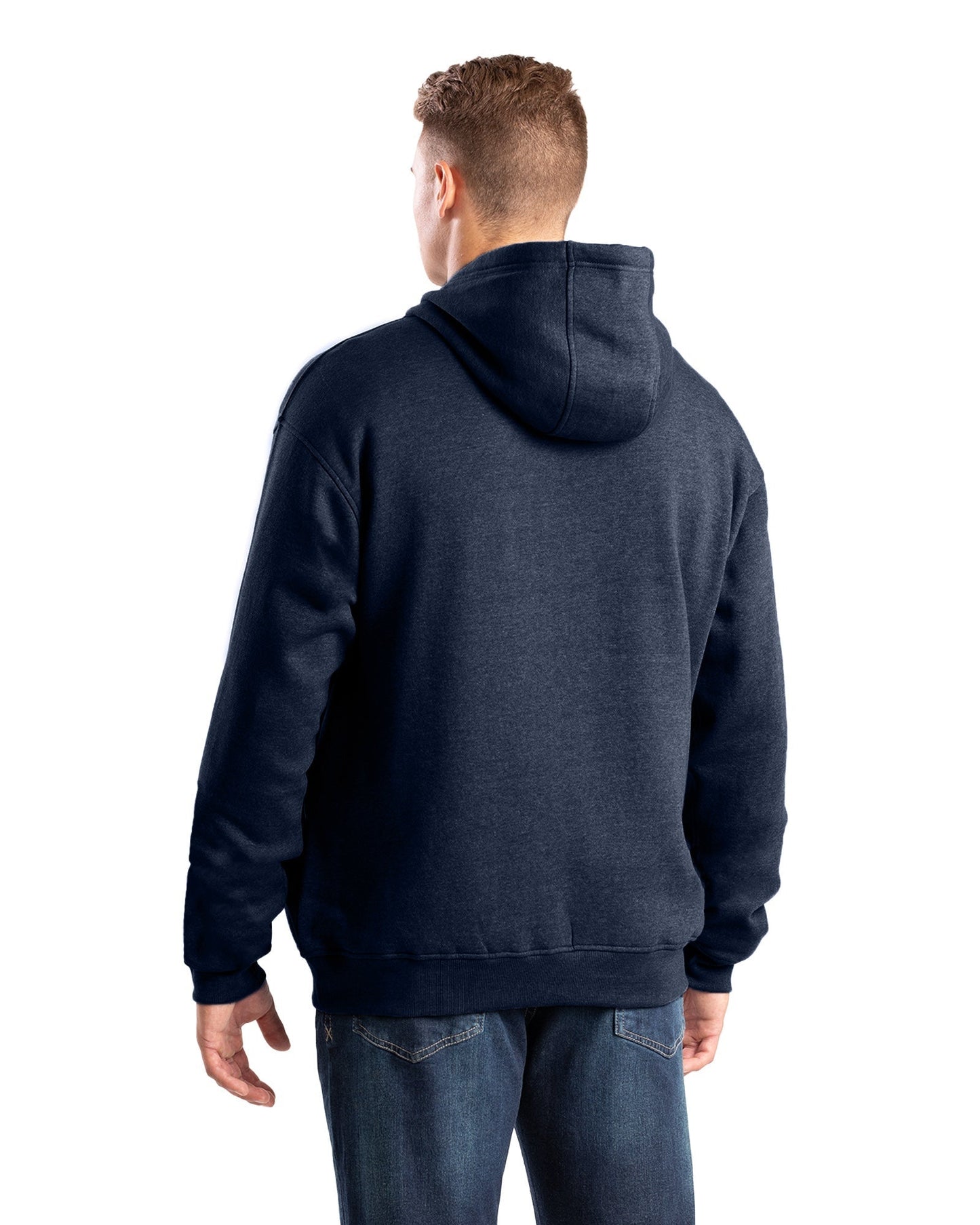 Men's Zippered Pocket Hooded Pullover Sweatshirt