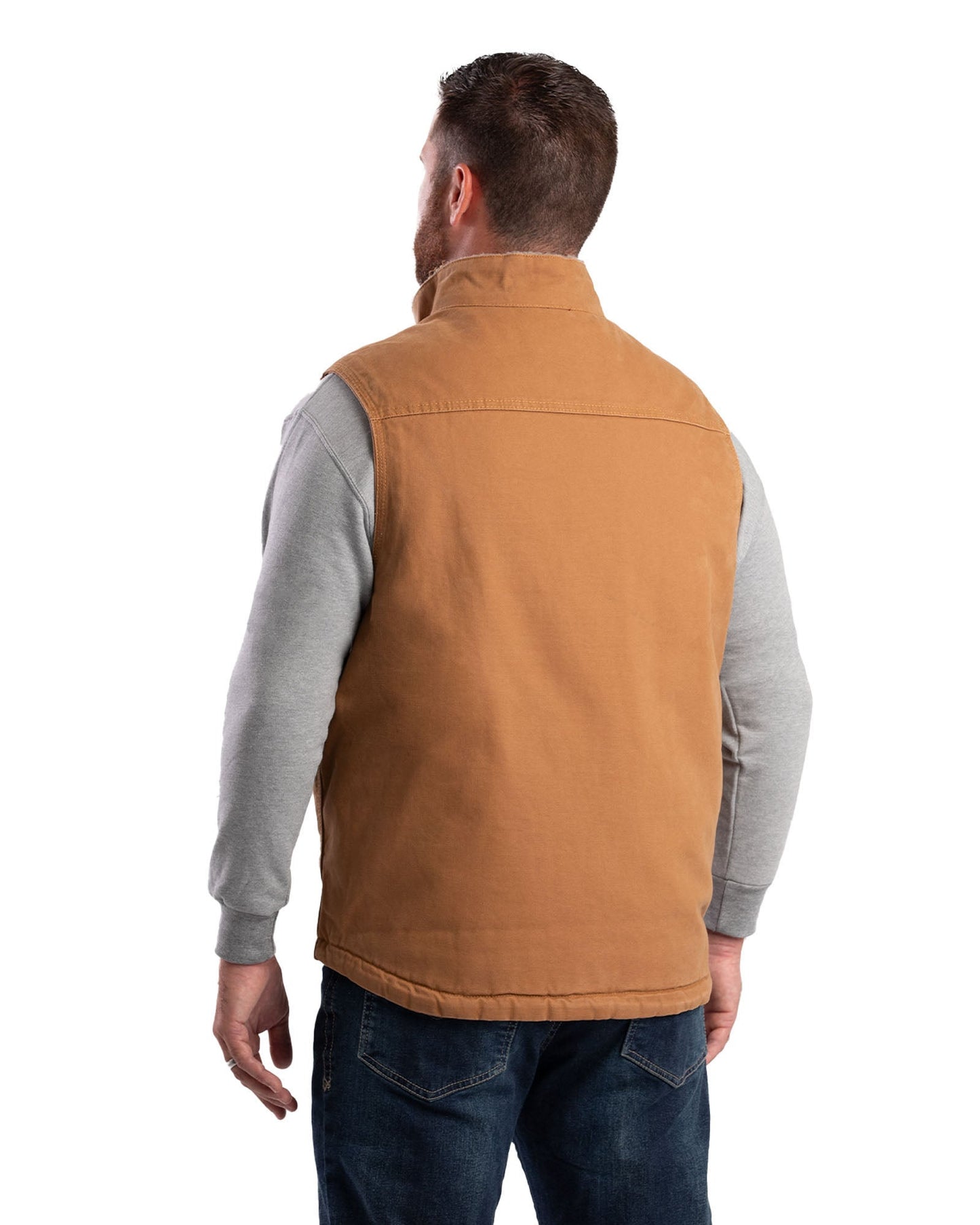Heartland Sherpa-Lined Washed Duck Vest