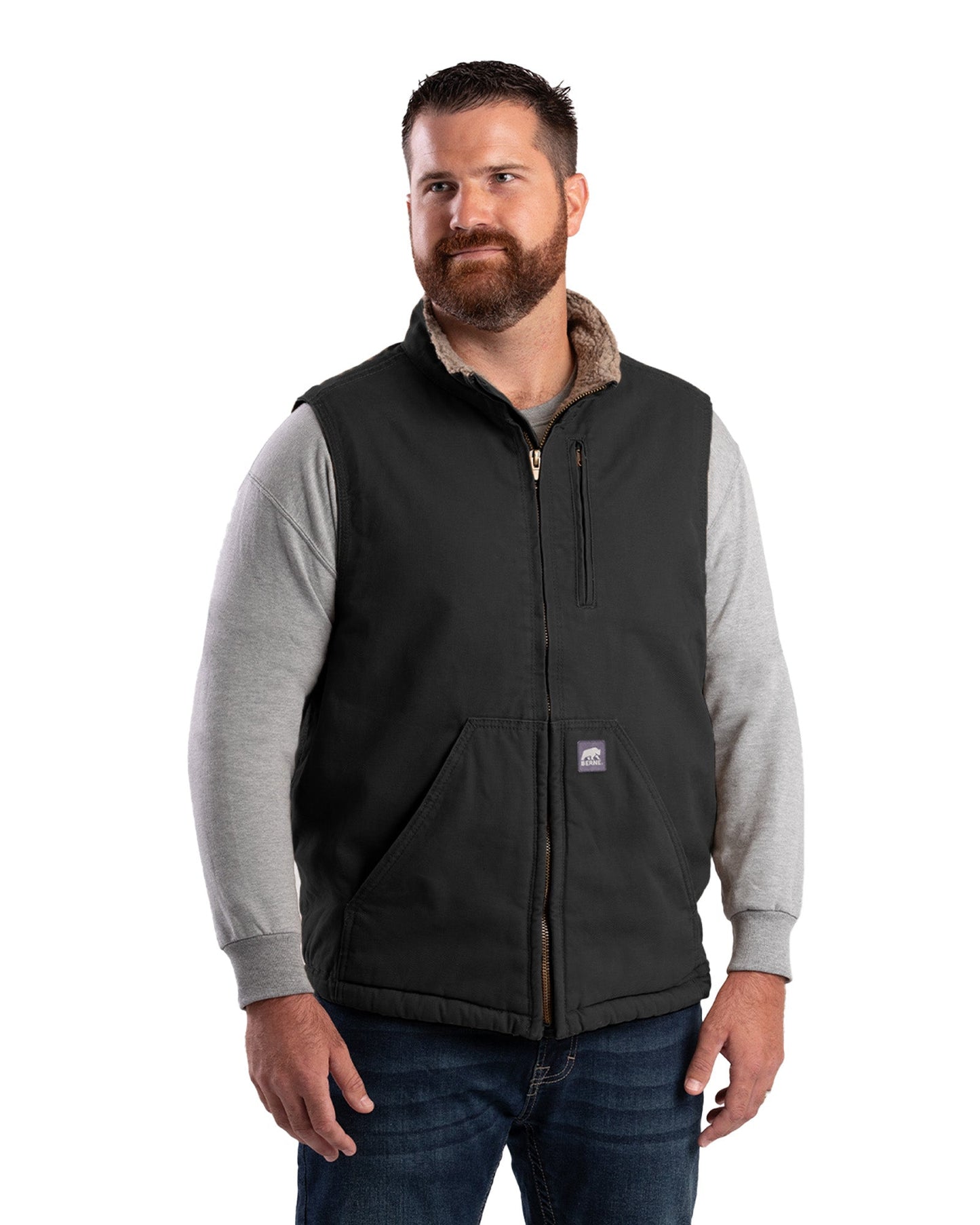 Heartland Sherpa-Lined Washed Duck Vest