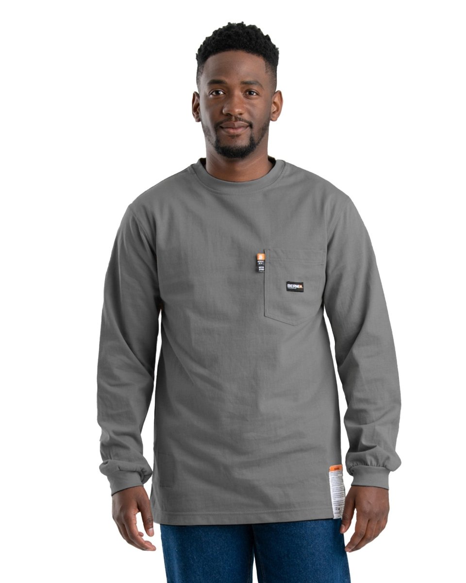 Flame Resistant Crew Neck Pocket T-Shirt - Berne Apparel