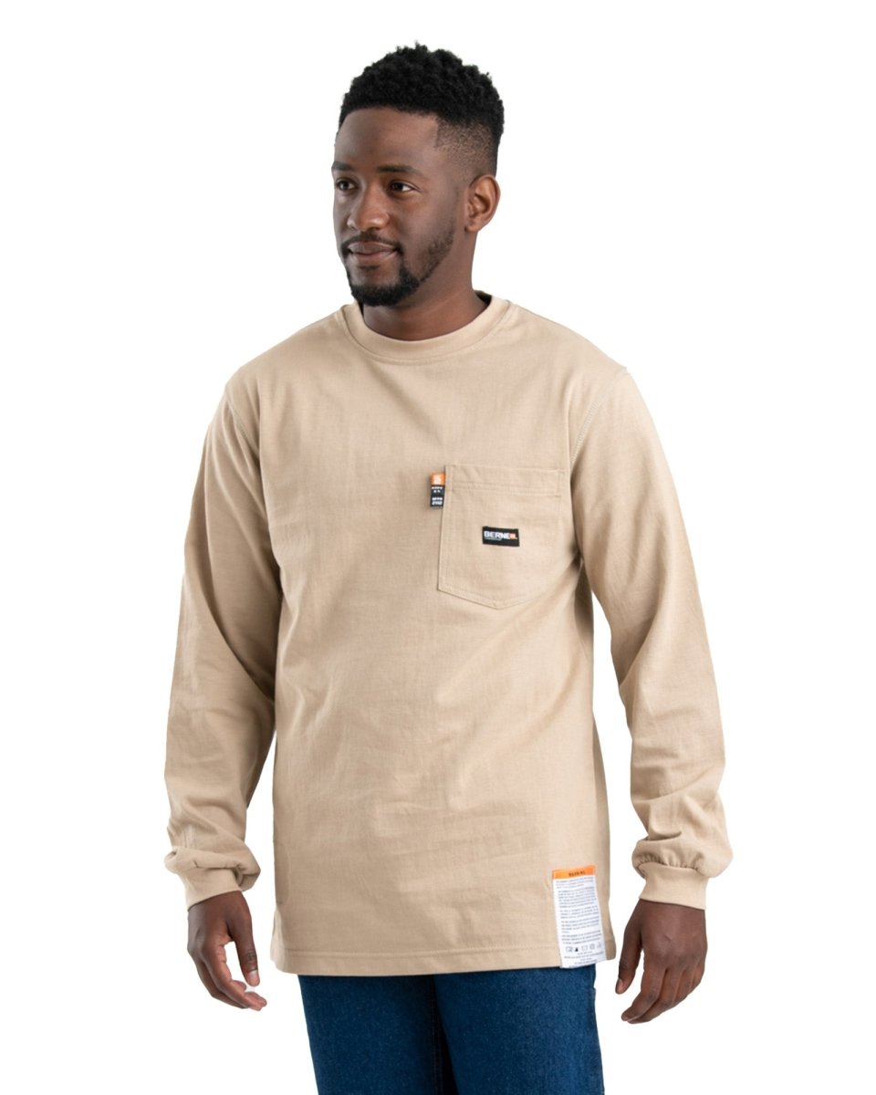 Flame Resistant Crew Neck Pocket T-Shirt - Berne Apparel