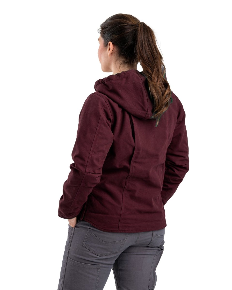 Women's Sherpa-Lined Duck Hooded Jacket - Berne Apparel