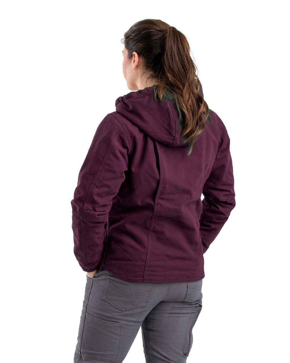 Women's Sherpa-Lined Duck Hooded Jacket - Berne Apparel