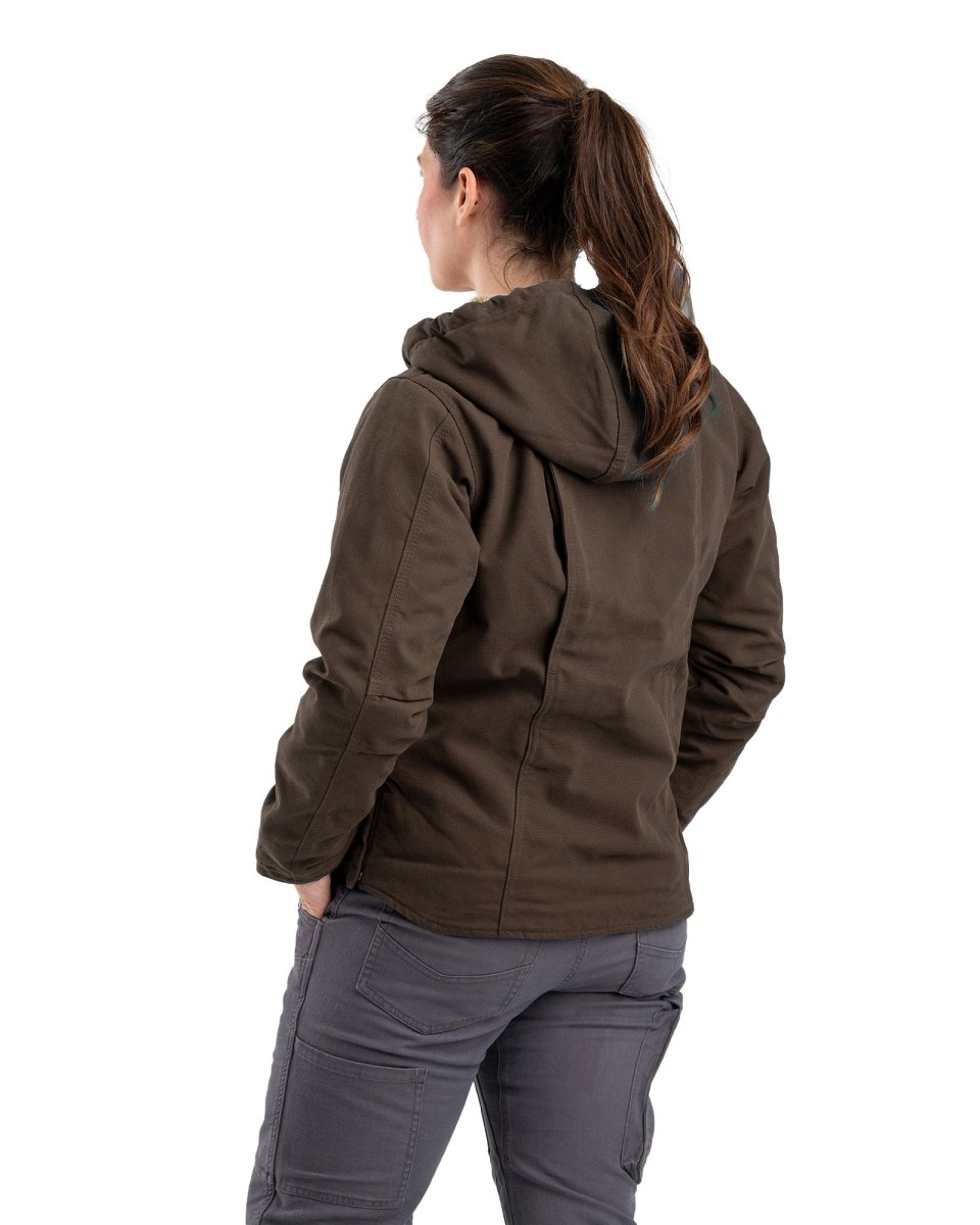 Women's Sherpa-Lined Duck Hooded Jacket - Berne Apparel