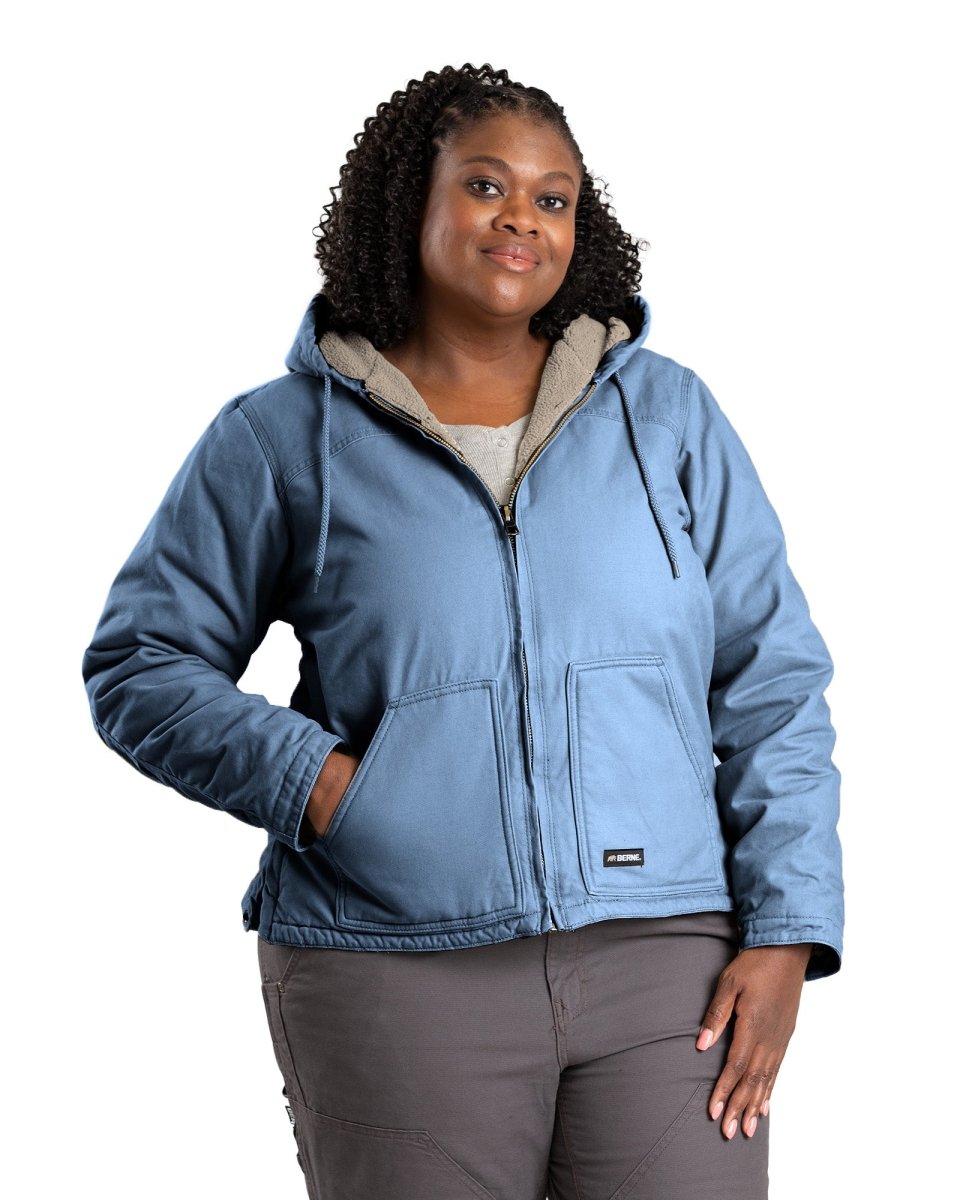 Women's Sherpa-Lined Duck Hooded Jacket
