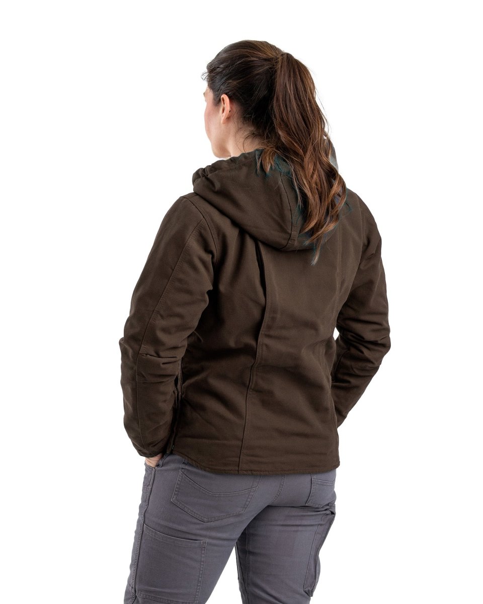 Women's Sherpa-Lined Duck Hooded Jacket - Berne Apparel